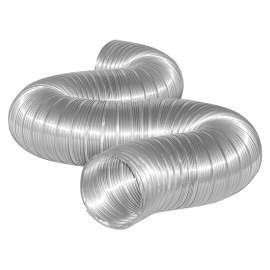 DUNDAS JAFINE MFX68X Semi-Rigid Duct, 6 in Dia, 8 ft L, Aluminum