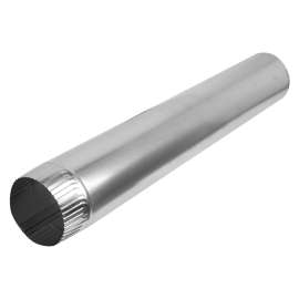 DUNDAS JAFINE P3E Snap Lock Pipe, 3 in Dia, 24 in L, 0.012 Gauge, Aluminum