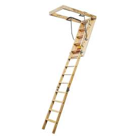 MARWIN D-Blaze A-101FT Fire Retardant Attic Ladder, 10 ft H Ceiling, 25-1/2 x 54 in Ceiling Opening, 250 lb Duty Rating