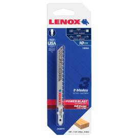 Lenox 1990964 Jig Saw Blade, 5/16 in W, 4 in L, 10 TPI