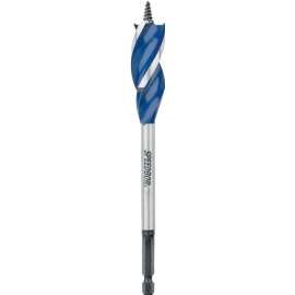 IRWIN SPEEDBOR 3041021 Auger Boring Bit, 1-1/2 in Dia, 6 in OAL, Tapered Flute, 3-Flute, 3/8 in Dia Shank