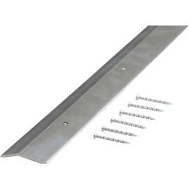 M-D 66472 Carpet Trim, 72 in L, 1.38 in W, Smooth Surface, Aluminum, Silver