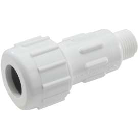 NDS CPA-1500 Pipe Adapter, 1-1/2 in Compression, 1-1/2 in MPT, White