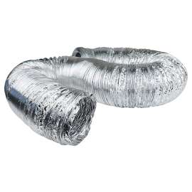 DUNDAS JAFINE AF625ULPZW Flexible Duct, 6 in, 25 ft L, Aluminum
