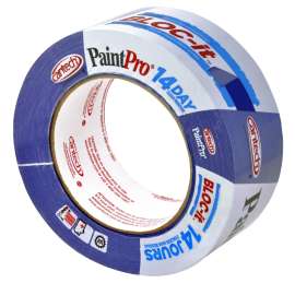 Cantech PaintPro Blue 308 Series 308-48 Masking Tape, 55 m L, 48 mm W, Crepe Paper Backing, Blue