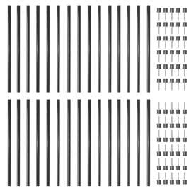 Nuvo Iron CR-32 Baluster, 3/4 in Dia, 32 in L, Round, Steel, Black, Galvanized