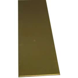 K & S 8246 Decorative Metal Strip, 1/2 in W, 12 in L, 0.064 in Thick, Brass
