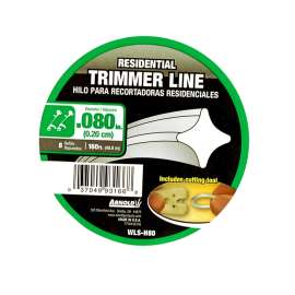 ARNOLD WLS-H80 Trimmer Line, 0.08 in Dia, 160 ft L, Nylon