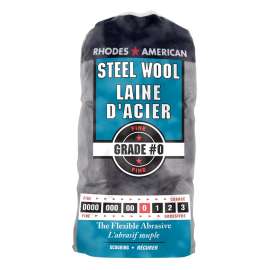Rhodes American 10121155 Steel Wool, #0 Grit, Fine, Gray
