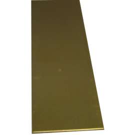 K & S 8232 Decorative Metal Strip, 1 in W, 12 in L, 0.016 in Thick, Brass