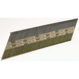 SENCO H627APBXN Collated Nail, 3 in L, 15 to 23 Gauge, Bright Basic, Full Round Head, Ring Shank