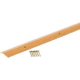 M-D 40122 Carpet Trim, 72 in L, 1.38 in W, Aluminum, Oak
