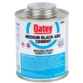 Oatey 30999 Solvent Cement, Opaque Liquid, Black, 4 oz Can
