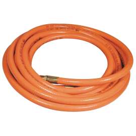 Amflo 576-25A Air Hose, 3/8 in OD, 25 ft L, MNPT, 300 psi Pressure, PVC, Orange