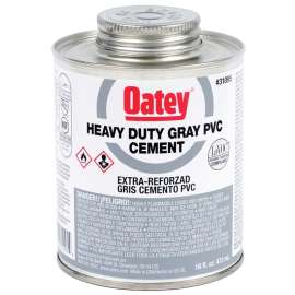 Oatey 31105 Solvent Cement, 32 oz Can, Liquid, Gray