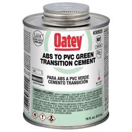 Oatey 30925 Solvent Cement, 16 oz Can, Liquid, Green