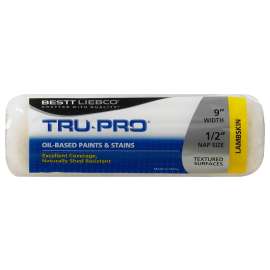 Tru-Pro 578110900 Roller Cover, 1/2 in Thick Nap, 9 in L, Lambskin Cover