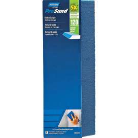 NORTON ProSand 82077 Sanding Sponge, 9 in L, 3-5/16 in W, 120 Grit, Medium, Aluminum Oxide Abrasive
