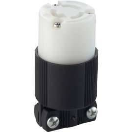 Eaton Wiring Devices CWL515C Electrical Connector, 2 -Pole, 15 A, 125/250 V, NEMA: NEMA L5-15, Black/White