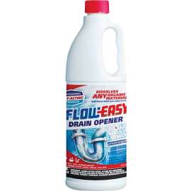 FLOW-EASY FE32 Drain Opener, Oily Liquid, Dark Brown, Odorless, 1 qt Bottle