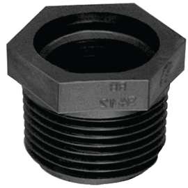GREEN LEAF RB300-200P Reducing Pipe Bushing, 3 x 2 in, MPT x FPT, Black
