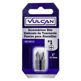 Vulcan 304572OR Screwdriver Bit, Hex Shank, S2 Chrome Molybdenum Steel