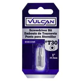 Vulcan 307751OR Screwdriver Bit, Hex Shank, S2 Chrome Molybdenum Steel