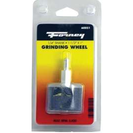 Forney 60051 Grinding Wheel, 1 x 1-1/2 in Dia, 1/4 in Arbor/Shank, 60 Grit, Coarse, Aluminum Oxide Abrasive