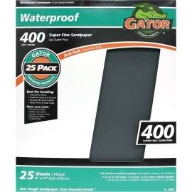 Gator 3281 Sanding Sheet, 11 in L, 9 in W, 400 Grit, Silicone Carbide Abrasive