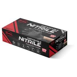 BOSS B21051-XL Disposable Gloves, XL, Nitrile, Black