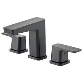 Boston Harbor Lavatory Faucet, 1.2 gpm, 2-Faucet Handle, 3-Faucet Hole, Brass/Zinc/Plastic, Matte Black