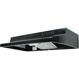 Air King Advantage AV Series AV1306 Range Hood, 180 cfm, 2 Fan, 30 in W, 12 in D, 6 in H, Cold Rolled Steel, Black