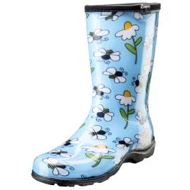 Sloggers 5020BEEBL10 Rain and Garden Boots, 10, Bee, Blue