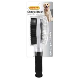 RUFFIN'IT 19743 Pin and Bristle Brush, Combo, Metal/Plastic, Blue