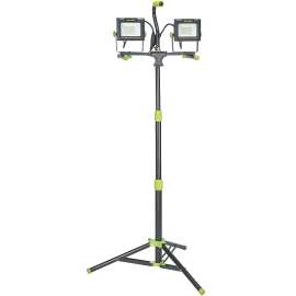 PowerSmith PWLD080T Work Light with Tripod, 120 V, 70 W, 2-Lamp, LED Lamp, 8000 Lumens Lumens, 5000 K Color Temp