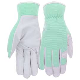 mud MD72001MT-W-ML Gloves, Women's, M/L, Spandex Back, Mint