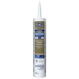 GE Silicone II SE2180 Window and Door Sealant, White, 299 mL