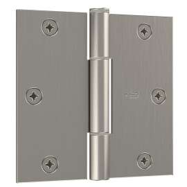 National Hardware Squeak Guard Series N830-448 Door Hinge, 3-1/2 in H Frame Leaf, 3/32 in Thick Frame Leaf, Steel, 50 lb