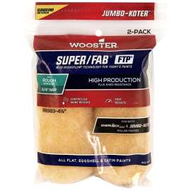 WOOSTER Super/Fab, FTP RR983-4 1/2 Roller Cover, 3/4 in Thick Nap, 4-1/2 in L, Fabric Cover, Gold