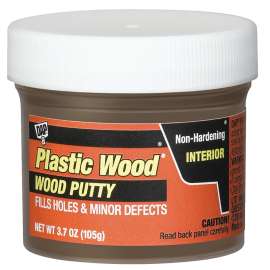 Plastic Wood 7079821255 Wood Putty, Solid, Mild, Pleasant, Dark Walnut, 3.7 oz Tub