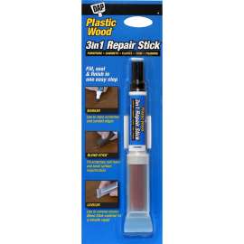 Plastic Wood 7079804093 3-in-1 Repair Stick, Solid (Blend Stick), Liquid (Marker), Cherry, 0.4 oz