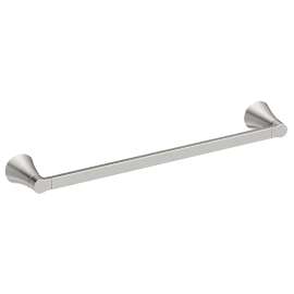 Moen Mikah Series Y0724BN Towel Bar, 24 in L Rod, Zinc, Brushed Nickel, Wall Mounting