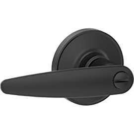 Schlage J Series J40 DOV 622 Privacy Door Lockset, Turn Button Lock, Lever Handle, Zinc, Matte Black, Reversible Hand