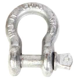 BARON 193LR-3/16 Anchor Shackle, 3/16 in Trade, 0.3 ton Working Load, Steel, Hot-Dipped Galvanized