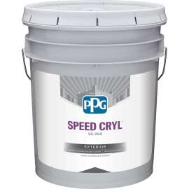 PPG SPEED CRYL 56-110XI-05 Exterior Paint, Flat, Pastel Base/White, 5 gal