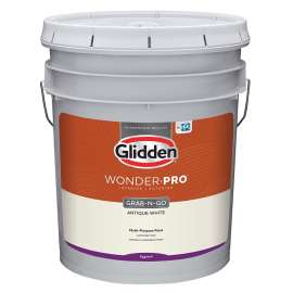 Glidden Wonder-Pro GLWP31 Series GLWP31AW/05 Paint, Eggshell, Antique White, 5 gal