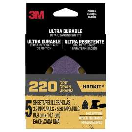 3M COLORmaxx 27383 Sandpaper Sheet, 220 Grit