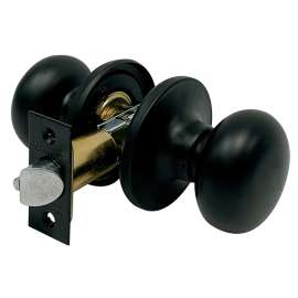 ProSource Passage Lock, Tubular Knob, Matte Black