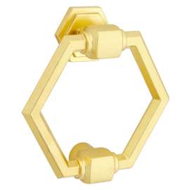 National Hardware Powell N336-708 Door Knocker, Zinc, Brushed Gold, 7/32 in Mounting Hole
