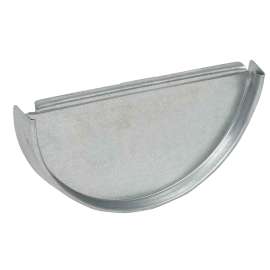 Amerimax CEN265-U Half-Round End Cap, 5 in L, 3-1/2 in W, Steel